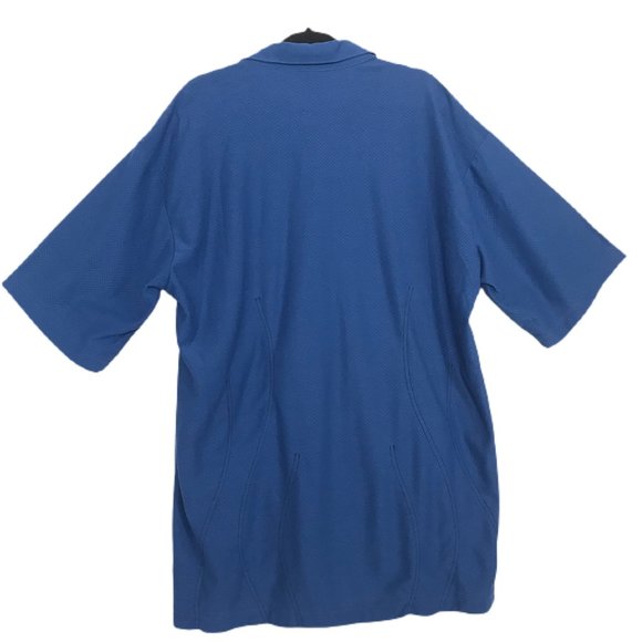 Jordan Nike Men's Blue Vintage Short Sleeve Button Down Textured Shirt XL USA - Picture 5 of 5